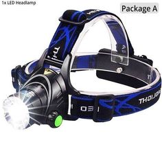 an image of a headlamp with three different lights on the front and back