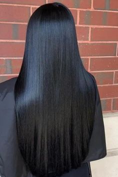 Onyx Black Black Long Hair Aesthetic, Black Hair Tones, Long Black Hair Straight, Hair Cuts Black Hair, Black Long Hair Styles, Jet Black Long Hair, Jet Black Straight Hair, Long Black Hair Aesthetic, Long Jet Black Hair