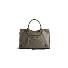 Women's Le City Medium Bag in Dark Beige | Balenciaga US Balenciaga Store, Medium Bag, Woman Bags Handbags, Visa Card, Dark Beige, Medium Bags, White Bag, Army Green, Online Boutique