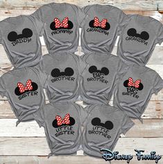 Mickey Family Shirts, Disney Family Trip, Disney Family Outfits, Disneyland Family Shirts, Disney Cruise Family, Family Disney Shirts Matching, Disney Birthday Shirt, Custom Disney Shirts, Disney Tee Shirts