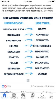 an info sheet with the instructions to use it for resumes and other job interviews