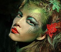 Halloween Makeup Woodland Fairy Makeup, Carnaval Make-up, Fairy Make-up, Make Up Diy, Halloween Make-up Looks, Poison Ivy Costumes, Modeling Poses, Theatrical Makeup