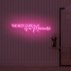 The Best Cure is a Manicure Neon Signs, Neon Lights, LED Neon Signs for Room, Bars Light Up Signs, Cool Neon Light Signs, Neon Wall Lights Nail Salon Minimalist, Neon Signs For Room, Neon Wall Lights, Signs For Room, Exhibition Signage, Ambiguous Quotes, Nails Business, Business Decoration, Nail Lab