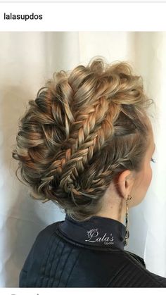 Elegant Faux Hawk Updo, Funky Updos For Medium Length Hair, Viking Updo, Edgy Wedding Hair, Braided Wedding Updo, Grad Hair, Braided Mohawk Hairstyles, Dance Hair, Wedding Hairstyles For Medium Hair