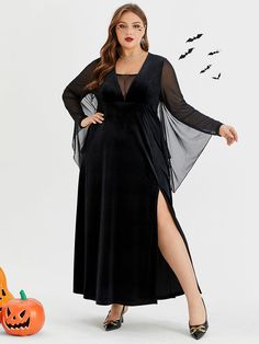 0d5441b6-b324-49ce-b5d0-db28e4ed7a67 Costumes For Plus Size Women, Witch Costumes, Halloween Style, Plus Size Halloween, Split Maxi Dress, Swimwear Dress, Split Dress, Tunic Tank Tops, Halloween Looks