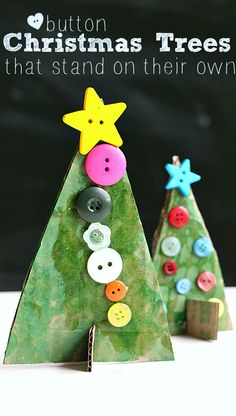 button christmas trees that stand on their own