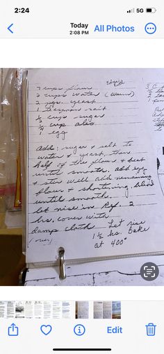 an image of a handwritten note on a clipboard with the caption today all photos