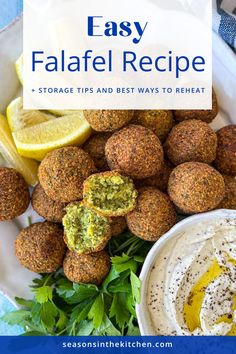 an easy falafel recipe with lemon and parsley