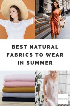 Do you know why it’s better to wear natural fabrics in summer? Because natural fabrics are more breathable and comfortable than synthetic materials. Plus they’re more environmentally friendly. They will not only feel comfier on the skin but will also make you dryer and cooler during the hot and humid days. #linen #linenclothes #naturalfabric #naturalfibre #naturalclothing #sustainableclothing #ecofriendly #summeroutfit Silk Image, Loose Linen Pants, Merino Wool Clothing, Delicate Clothes, Wool Clothing, Organic Cotton Clothing, Hot And Humid