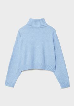 Stradivarius SOFT-TOUCH - Pullover - blue Bleu Pastel, Knitwear Cardigan, Knitted Jumper, Pastel Blue, Blue Sweaters, Sweater Shop, Turtleneck Sweater, Knit Cardigan, Knit Crochet