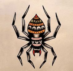 a drawing of a spider with a hat on it's head