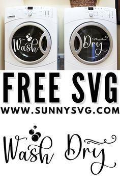 washer and dryer svg free Laundry Room Vinyl Decals, Laundry Svg, Dryers