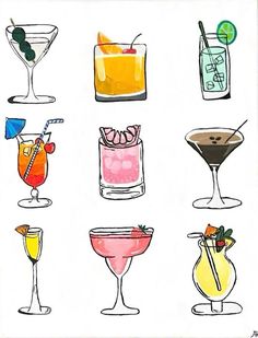 A complete digital cocktail art set with modern, realistic images that are perfect for branding, event invites, and digital menus. Alcohol Bottle Drawing Aesthetic, Acrylic Painting Cocktails, Drinks Painting Aesthetic, Cocktail Sketch Art, Easy Wine Painting, Sip And Paint Paintings, Cocktail Painting Acrylic Easy, Drink Painting Art, Cocktail Canvas Painting