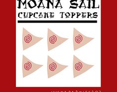 an image of the cover for moan sail cupcake toppers, featuring spirals