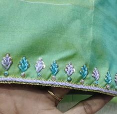 Simple Aari Embroidery Designs, Silpa Designers, Motive Design, Dress Designs For Stitching, Design Outline, Simple Hand Embroidery Patterns