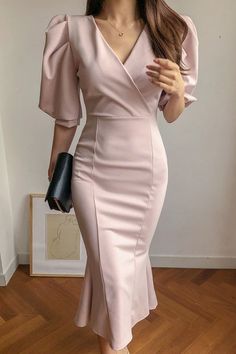 Long Bodycon Dress Outfit, Body Con Dress Outfit, Dress Pesta, Sunday Dress, Long Bodycon Dress, Full Dress, Korean Dress, Workwear Fashion, Shopping Website