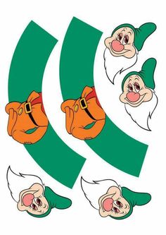 an image of three cartoon gnomes with green hats