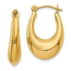 14k yellow gold polished hoop earrings. Measures approximately 15/16"L x 3/16"W and have saddleback backings. Medium Hoop Earrings, Yellow Earrings, Yellow Gold Earring, Jewelry For Her, Gold Polish, Accessories Jewelry Earrings, Fine Jewellery Earrings, Gold Hoop, Gold Hoop Earrings