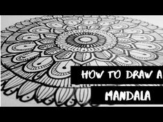 a drawing with the words how to draw a mandal