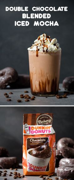 double chocolate ice cream and iced mocha