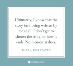 susan burrrowes quote about the story