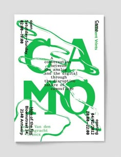 a green and white poster with the words gad mom on it's side