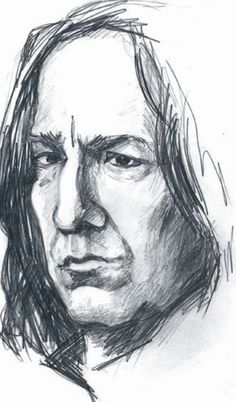 a drawing of a man with long hair