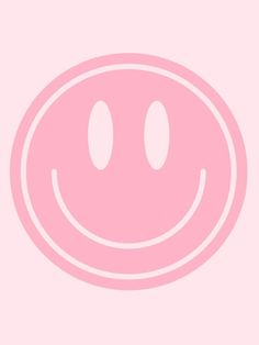 a pink smiley face with two eyes