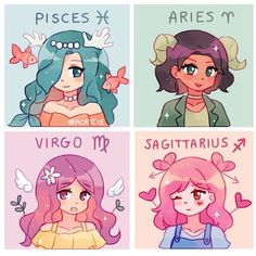 Sagittarius And Gemini, Aesthetic Pisces, Zodiac Signs Animals, Aries Virgo, Virgo And Sagittarius, Anime Zodiac