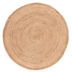 a round rug made out of jute is shown on a white background with no one around it