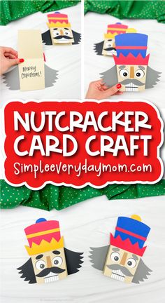 the instructions for how to make nutcracker card craft