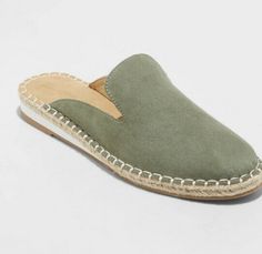 NEW Universal Thread Women's Mae Espadrille Mules Green Size 6.5.