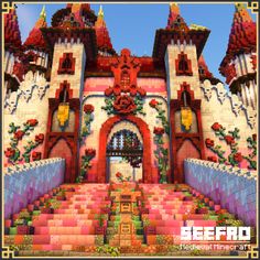 Minecraft Castle Designs, Fantasy Minecraft, Minecraft Kingdom, Minecraft Building Guide, Minecraft Structures, Minecraft Farm, Cool Minecraft Creations, Minecraft Castle, Diy Minecraft