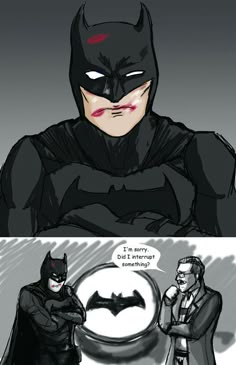 a comic strip with batman and the caption that says, i'm sorry