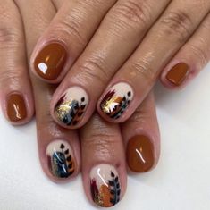 Abstract Autumn Nails, Fall Stamped Nails, Autumn Abstract Nails, Autunum Nails, Universal Studios Nails, Abstract Fall Nails, Fall Abstract Nails, Autumnal Nails, Thanksgiving Nail Ideas