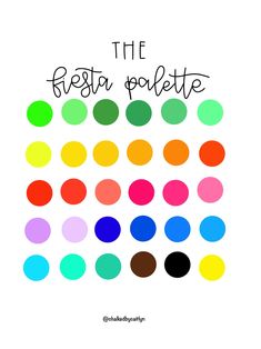 the paster palette is shown in different colors