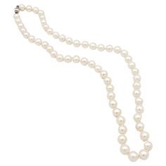 Indulge in elegance with this exquisite brand new necklace from LaFrancee. Crafted from 14K solid white gold, this string style necklace boasts a certified AA+ quality Japanese Akoya salt water white pearl as its main stone. Measuring at 17 inches in length, it is the perfect accessory to complement any outfit. This necklace is the epitome of sophistication and luxury, perfect for any occasion. The beautiful Akoya pearl adds a touch of class to the piece, making it a timeless addition to your jewelry collection. High Lustre CERTIFIED Japanese Saltwater Akoya AA+ Top Grade 7-7.25mm Perfectly Round Pearl Necklace. We use only the best pearls. GAL CERT NO. 202304340 Total Gram Weight: 38.39 grams Total Carat Weight: 191.95 ct Length: 18 inches We have been designing and making jewelry since 1 Water Necklace, New Necklace, Grade 7, White Pearl Necklace, Akoya Pearls, Salt And Water, Style Necklace, White Pearl, Making Jewelry