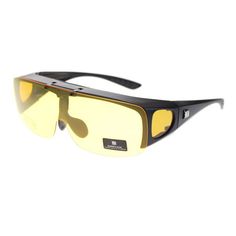 Men's wear over prescription glasses sunglasses with polarized lenses. Lenses also flips up for convenience. Size: large.  Color: Black.  Gender: male.  Age Group: adult. Orange Mirror, White Sunglasses, Fishing Women, Glasses Sunglasses, Sports Sunglasses, Men's Wear, Polarized Lenses, Prescription Glasses, Polarized Sunglasses