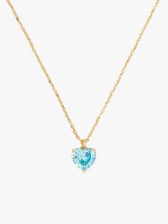 a pendant you'll totally heart: we styled this one with your birthstone for a more personal touch to your look. plus watch it glitter as it catches the light... (ooh la la!) | Kate Spade My Love March Heart Pendant, Aquamarine Cubic Zirconia Heart Pendant With Delicate Chain, Delicate Chain Heart Pendant With Cubic Zirconia, Cubic Zirconia Heart Pendant With Adjustable Chain, Anniversary Heart Pendant Necklace With Lobster Clasp, Valentine's Day Necklace With Adjustable Chain And Cubic Zirconia, Valentine's Day Cubic Zirconia Necklace With Adjustable Chain, Anniversary Heart Necklace With Adjustable Chain In Cubic Zirconia, Kate Spade Pendant Jewelry Gift, Kate Spade Pendant Jewelry For Gifts