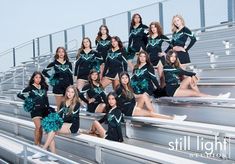 the cheerleaders are posing for a photo