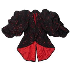 ▪ A Rare Comme des Garçons Runway jacket ▪ Fall-Winter 2013 ▪ Fashioned from black cotton lace complemented by a contrasting red lining ▪ Single-breasted silhouette ▪ Features wide peak lapels ▪ Tailcoat-style hemline, shorter at the front and gradually lengthening at the back ▪ Showcases substantial padded draped shoulders and sleeves ▪ Heavyweight construction ▪ Size: Small ▪ Made in: Japan The photographs presented in this listing, with the exception of any reference or runway imagery, requir Comme Des Garcons Runway, Dream Wishlist, Comme Des Garcons Black, Fall Jackets, Comme Des Garcons, Cotton Lace, Single Breasted, Black Cotton, Made In Japan