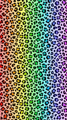 an animal print pattern with rainbow colors