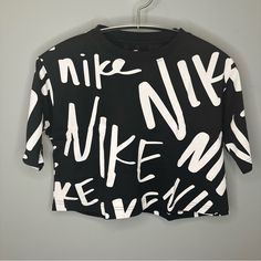 Brand New, Never Worn. In Excellent Condition. This Playful Crop Top Features “Nike” Written Over It In Various Fonts. Boxy And Cropped Fit. Size: S Make Me An Offer! Sporty Cropped Top With Logo Print, Graphic Print Crew Neck Cropped Shirt For Streetwear, Crew Neck Cropped Shirt With Graphic Print For Streetwear, Trendy Cropped Shirt With Logo Print And Crew Neck, Trendy Cropped Shirt With Logo Print, Trendy Cropped Crew Neck Shirt With Logo, Summer Casual Cropped Shirt With Logo Print, Casual Cropped Shirt With Logo Print For Summer, Sporty Logo Print Cropped T-shirt For Spring