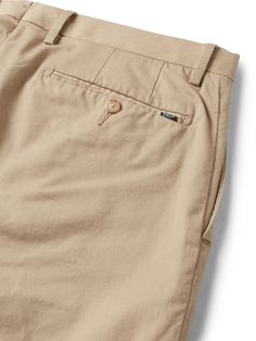 Beige Stretch-cotton Twill, Belt Loops, Four Pockets, Button And Zip Fastening, 97% Cotton, 3% Elastane, Machine Wash Smart chinos like Polo Ralph Lauren's are a wardrobe essential. They're made from stretch-cotton twill and cut in a streamlined slim fit. The neutral beige will go with any colour shirt or polo. Spring Cotton Chinos With Button Closure, Casual Cotton Chinos With Button Closure, Cotton Bottoms With Button Cuffs And Relaxed Fit, Classic Spring Chinos With Button Closure, Classic Chinos With Button Closure, Classic Cotton Chinos With Flat Front, Cotton Bottoms With Button Closure And Flat Front, Beige Cotton Chinos With Welt Pockets, Classic Cotton Bottoms With Button Closure