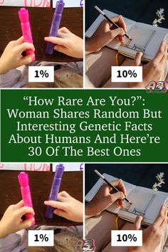 someone is writing on their cell phone with the text, how rare are you? woman shares random but interesting gentic fact about humans and here's 50 of the best ones