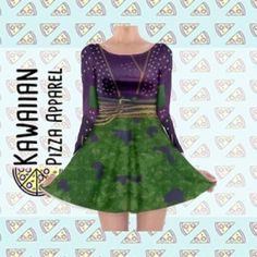 *PLEASE PLACE ORDERS BY SEPTEMBER 20TH (11:59 PM EST) FOR GUARANTEED HALLOWEEN DELIVERY* Sublimation printed dress great for a disneybound, halloween costume or everyday wear! I strive to be as film-accurate with my designs as possible and this design is printed using a sublimation printer, meaning the design is dyed into the fabric, making the design last longer than traditionally printed dresses. Printed on a 90% polyester, 10% spandex long sleeve skater dress in sizes XS-3XL. Dresses fall 1-3 Long Sleeve Skater Dress, Dresses Printed, Screen Printing Shirts, Dresses Fall, Sublimation Printer, Printed Dresses, Fabric Making, Printed Dress, Dress Clothes For Women