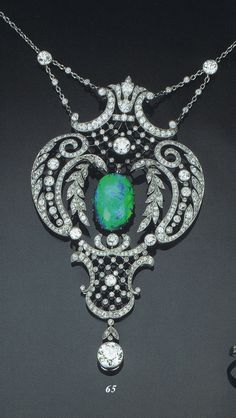 Black Opal Pendant, Back Chain, Ancient Jewelry, Art Deco Jewelry, Opal Pendants