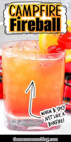 earn how to make this amazing campfire cocktail from the Soccer Mom Blog! This easy Fireball drink recipe tastes just like a bonfire on a warm summer night. Try this delicious drink recipe this summer! Fireball Drinks Recipes, Fireball Cocktails, Fireball Recipes, Fireball Drinks, Popular Cocktail Recipes, Camping Drinks, Glowing Embers, Fireball Whiskey, Fall Night