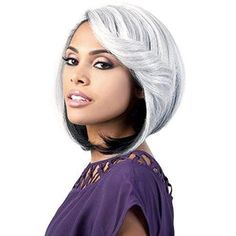 Motown Tress Let's Lace Front Synthetic Wig Deep Part LDP CLAIR COLOR SHOWN: SILVER/BLACKMATERIAL: Synthetic TYPE: Deep part lace LENGTH: Bob HEAT SAFE: Yes - Up to 400F DESCRIPTION: 4 Inch Deep Part No Tape, No Glue Curling iron safe up to 400F Deep part lace - Ear to ear lace J-Curl lace part - Most natural looking Lace Deep Part UNBL Page w/bang OL 13" Hair Care Instruction Brush the piece thoroughly to remove any tangles Soak the piece in cold or lukewarm water with mild wig shampoo. This will help to dissolve make up, oil and dust. Swish gently until the piece is fully washed. Rinse in cold or lukewarm water until all shampoo residue is gone. Rinse again with wig conditioner for shine and softness. Allow the piece to dry naturally by hanging it on a plastics wig stand or laying it on Grey Hair Pieces, Crochet Braids Twist, Senegalese Twist Braids, Remy Hair Wigs, Remy Hair Weave, Wig Stand, 360 Lace Wig, Hair Mousse, Braids With Weave