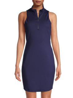 This innovative mock neck dress from Greyson is built with a slim fit construction designed to move with you. Constructed with an Italian double face fabric that produces an ultra soft feel while preserving moisture-wicking qualities. Finished with a quarter-zip closure on the back and a thumb hole on the sleeve that can be fold over. The Nova is a statement dress that transitions effortlessly through your modern lifestyle. Fabric 1: 85% Nylon | 15% ElastaneFabric 2: 65% Recycled Nylon | 35% Ela